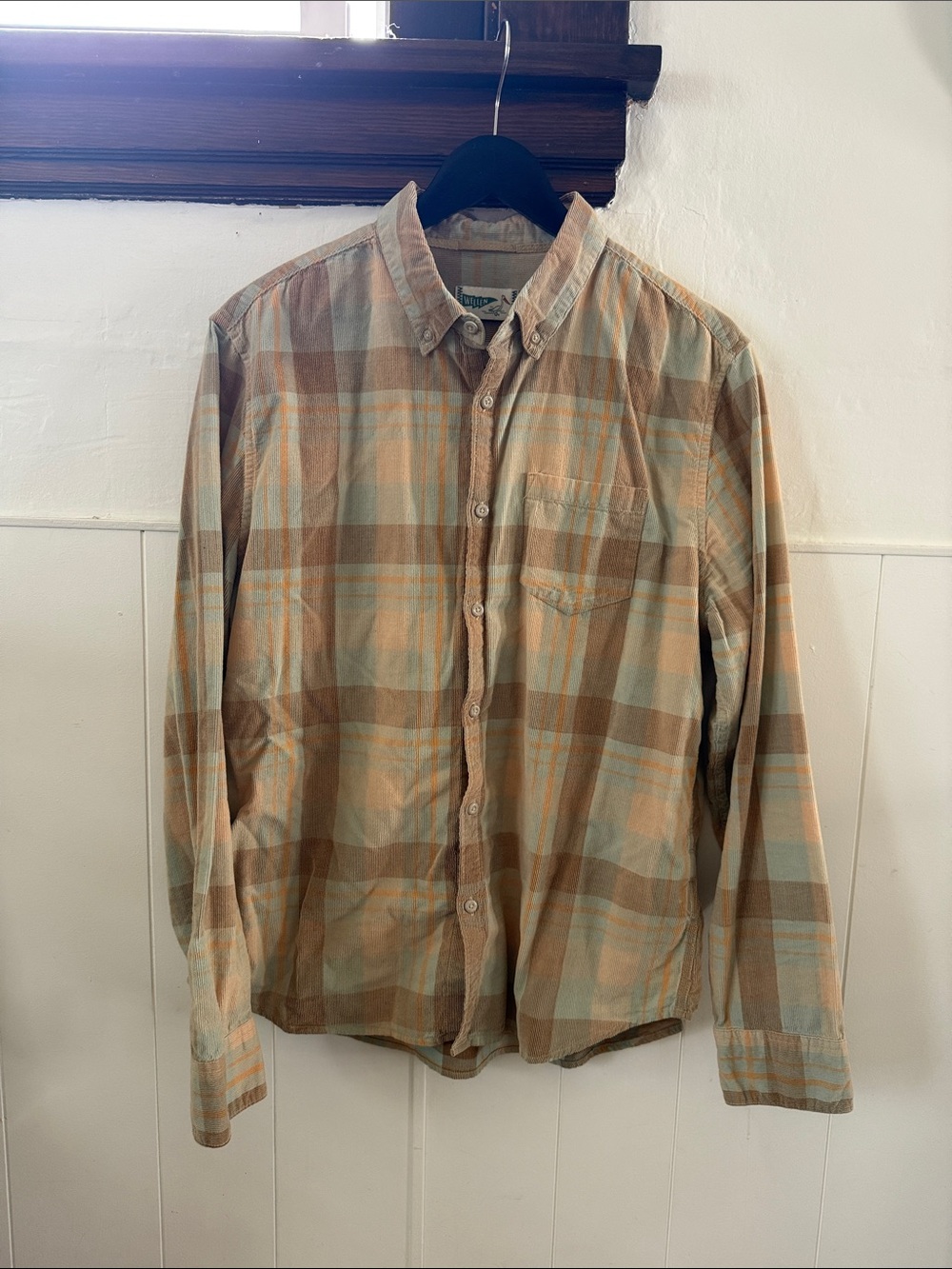 Wellen Men's 100% Cotton Long Sleeve Button Down Shirt